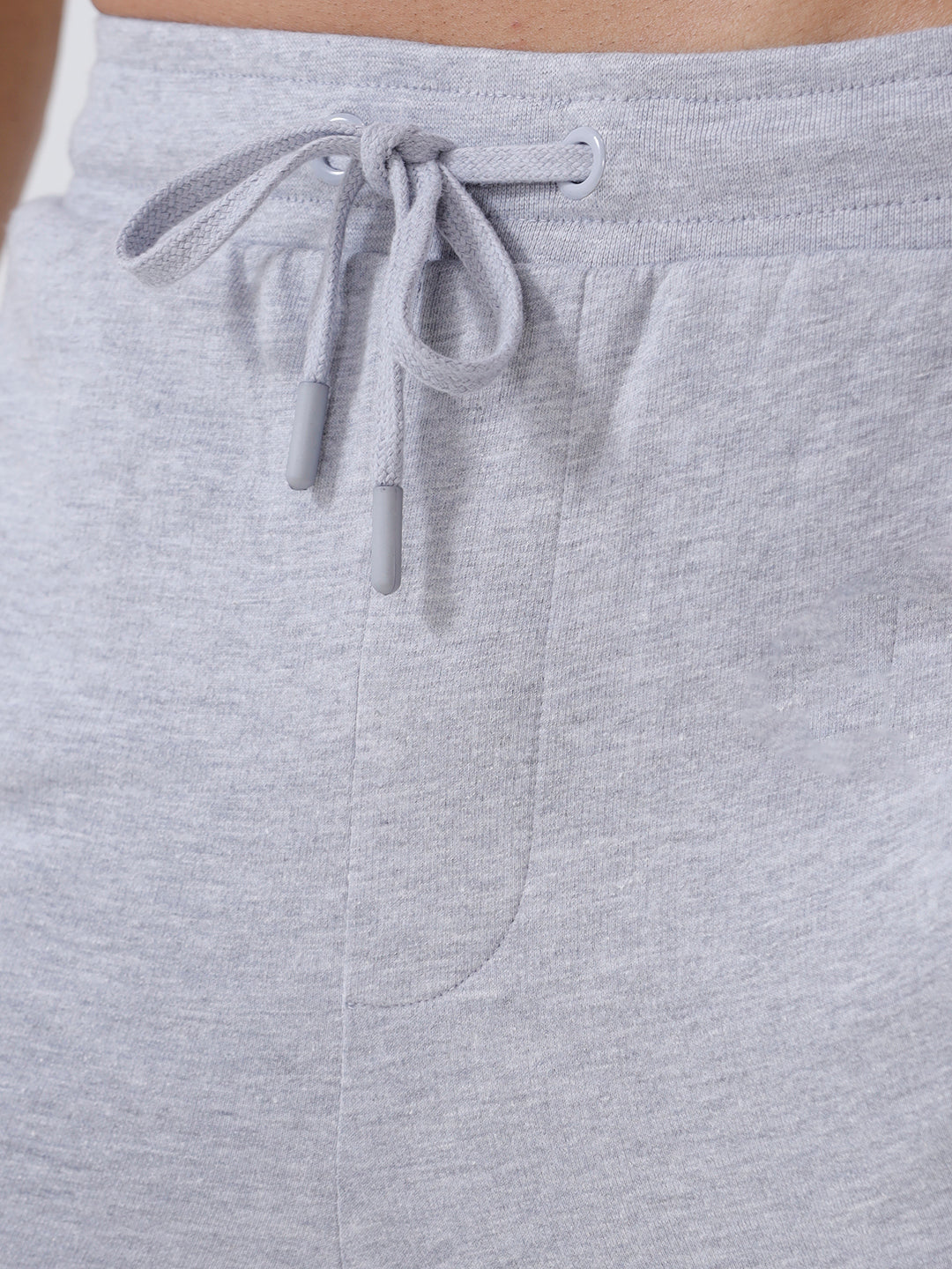 Men Combed Cotton Rich Jogger with Side Pockets Grey Melange EJ1