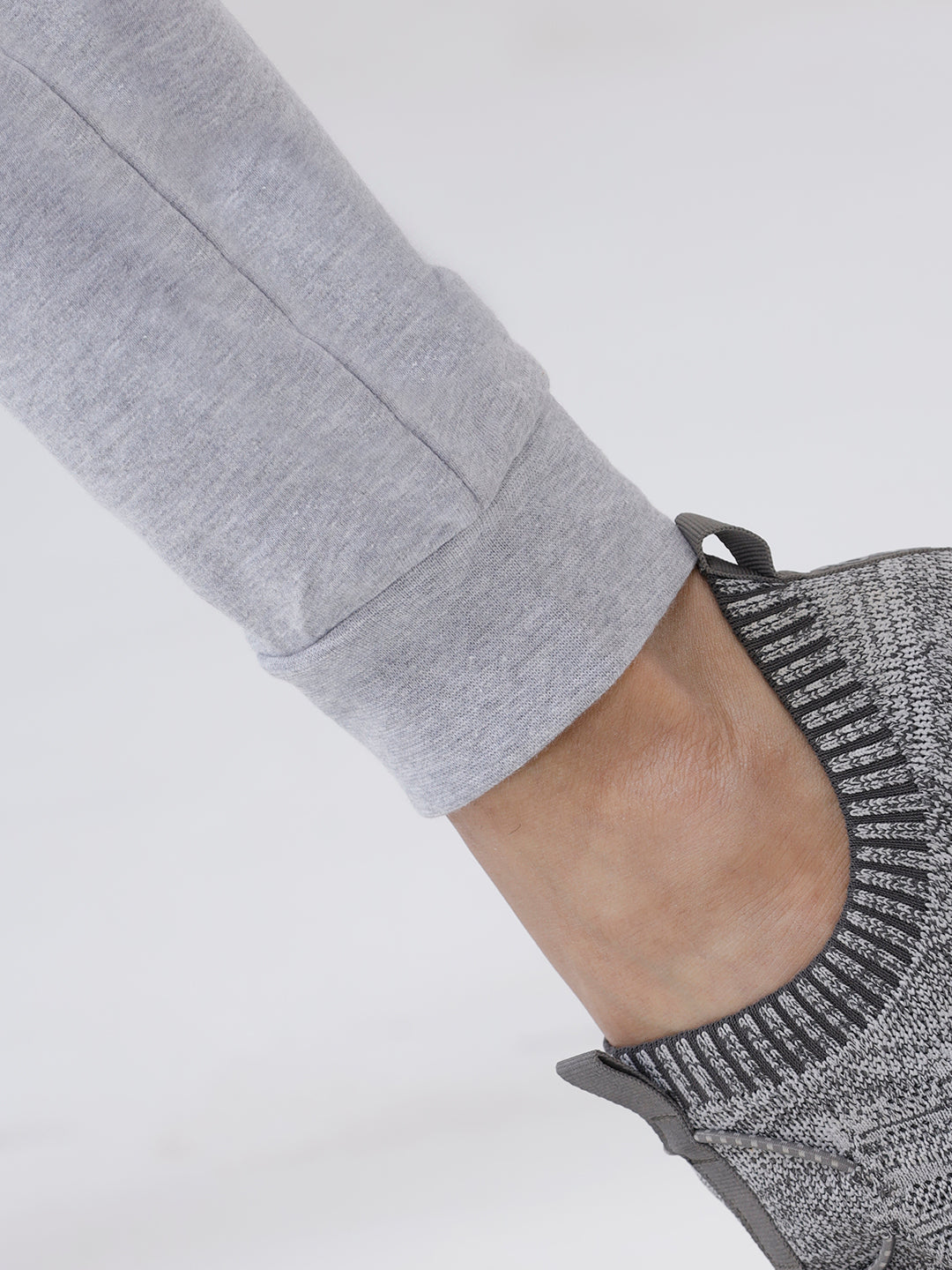 Men Combed Cotton Rich Jogger with Side Pockets Grey Melange EJ1