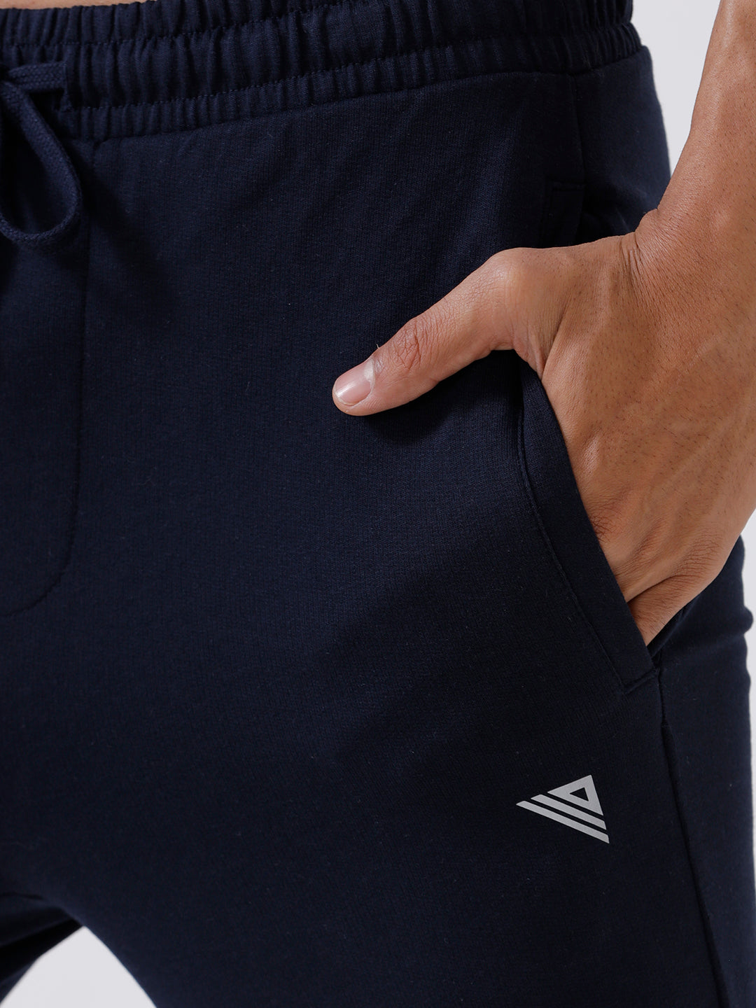 Men Combed Cotton Rich Track Pant with Side Pockets Navy ETT2