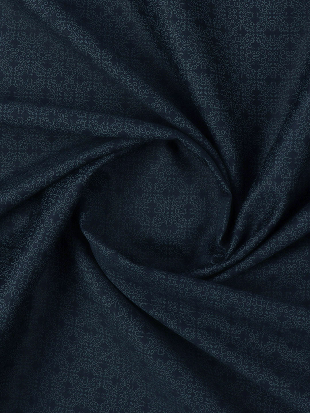 100% Premium Cotton Radiant Print Navy Colour Shirt Fabric - OSLO