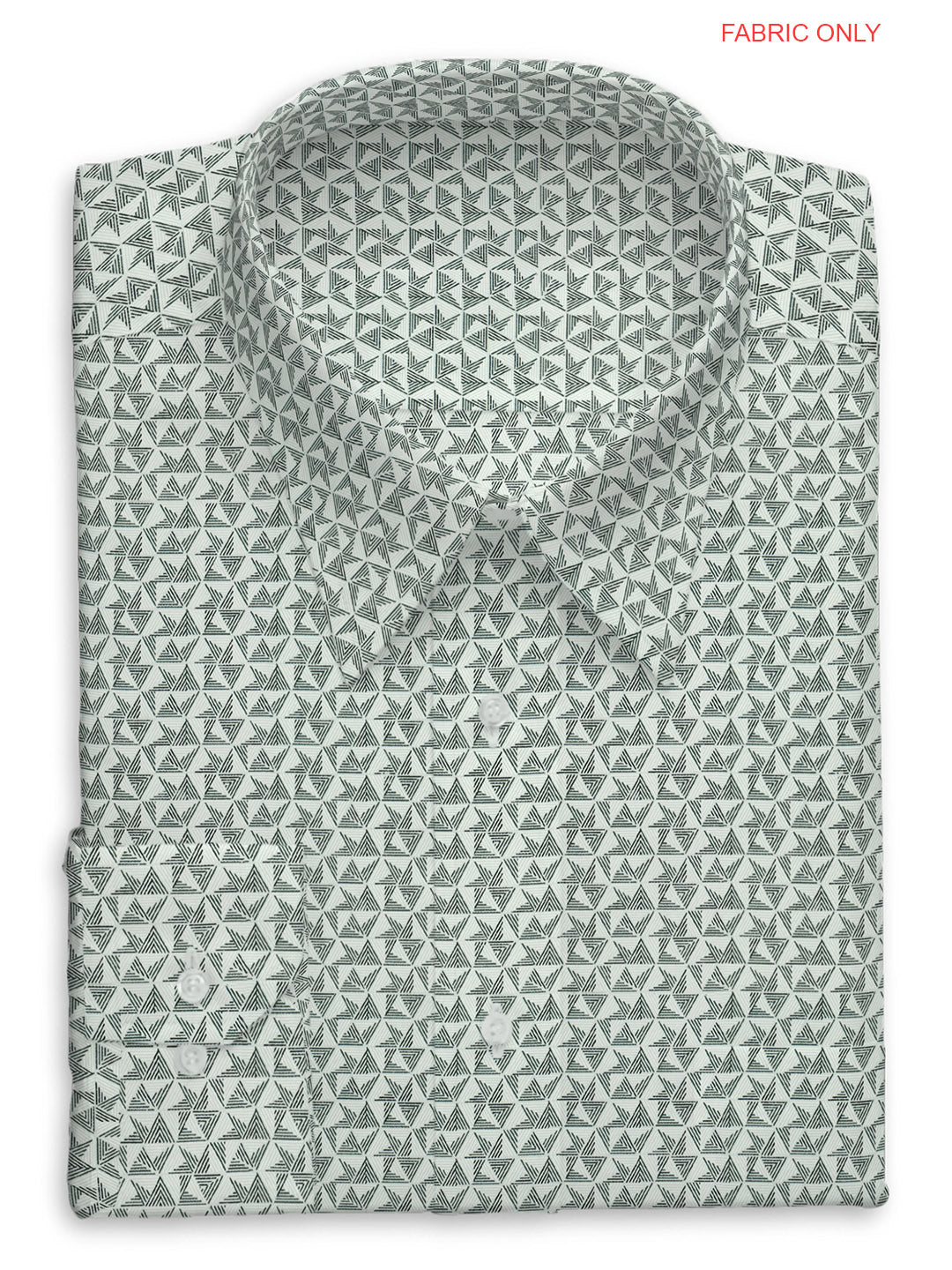 100% Premium Cotton Radiant Print Grey with Black Colour Shirt Fabric - OSLO