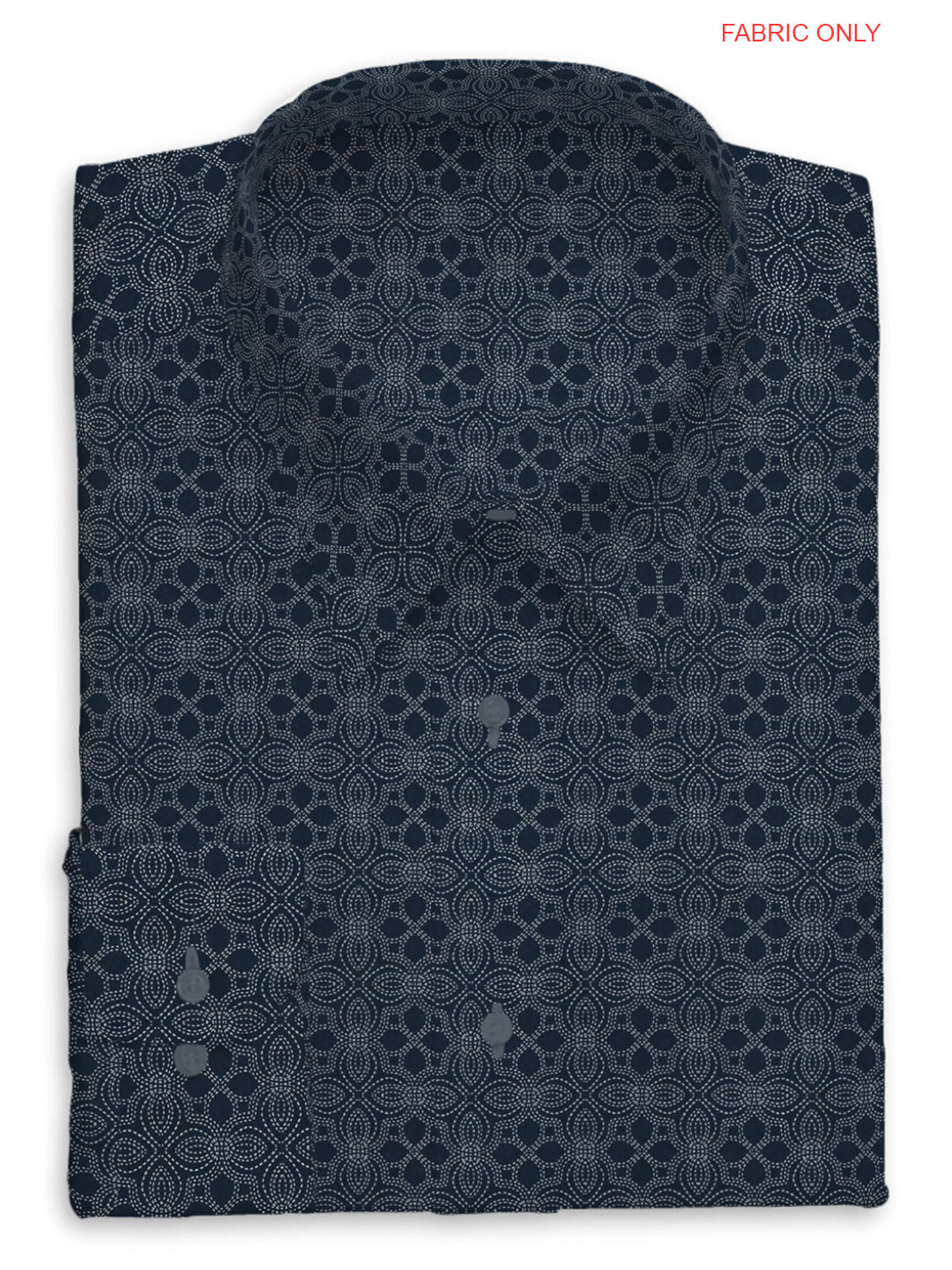 100%Cotton Printed Shirt Fabric Navy OSLO