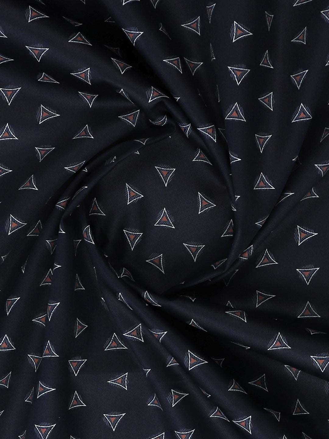 Mens 100%Cotton Printed Navy Shirt Fabric Oslo