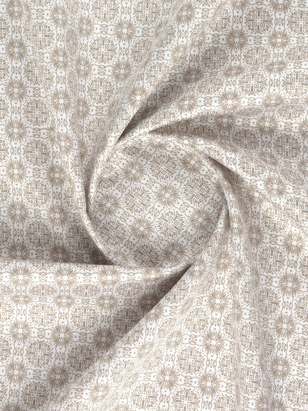 Men 100% Cotton White Printed Shirt Fabric Oslo Print