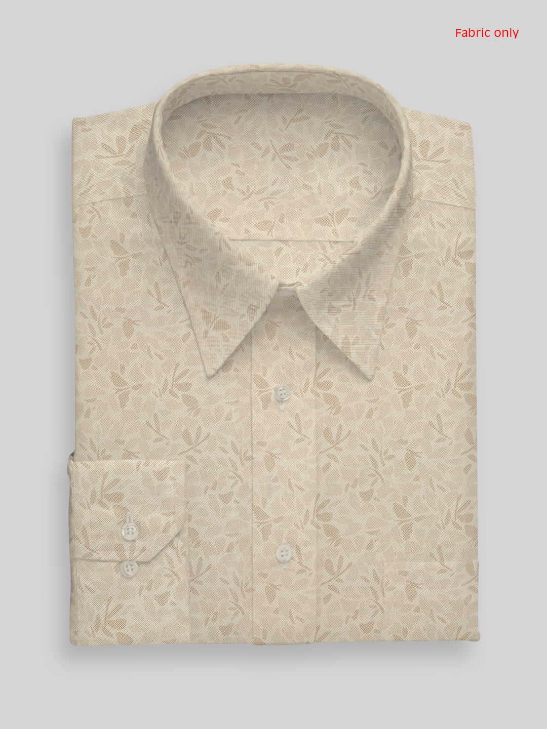 Men Cotton Rich Printed Shirt Fabric Peach Oslo Print