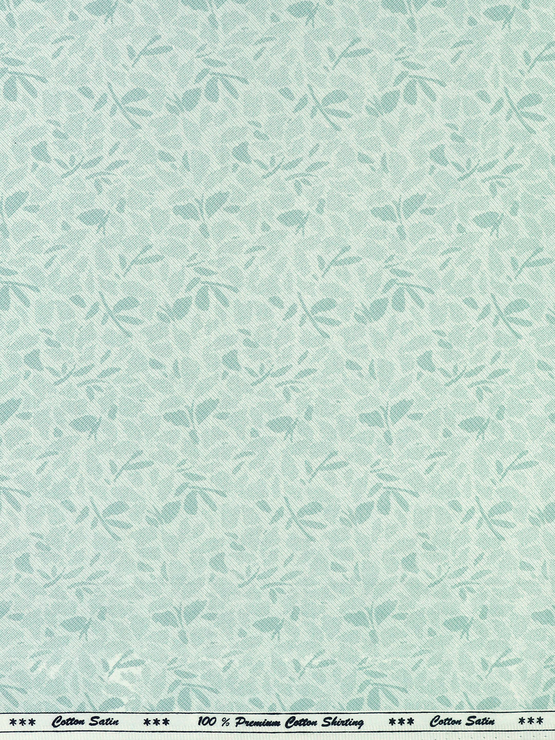 Men 100% Cotton Mintgreen Printed Shirt Fabric Oslo