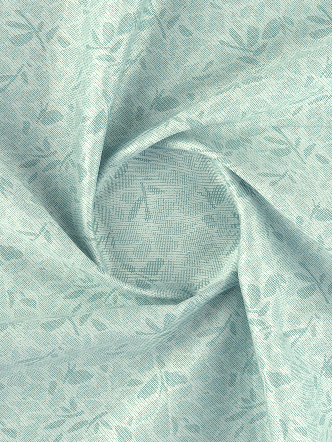 Men 100% Cotton Mintgreen Printed Shirt Fabric Oslo