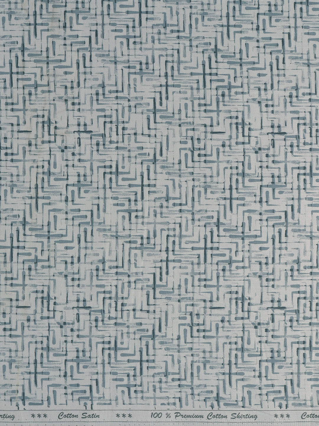 Men Cotton Rich Printed Shirt Fabric Grey Oslo Print