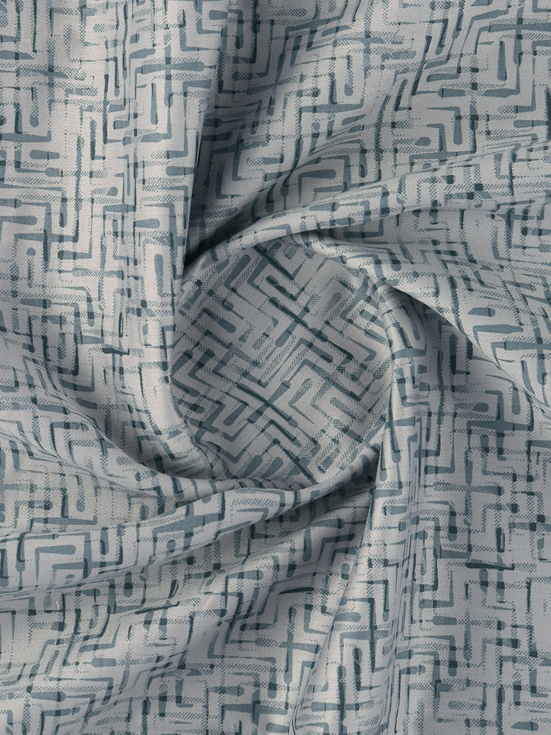 Men Cotton Rich Printed Shirt Fabric Grey Oslo Print