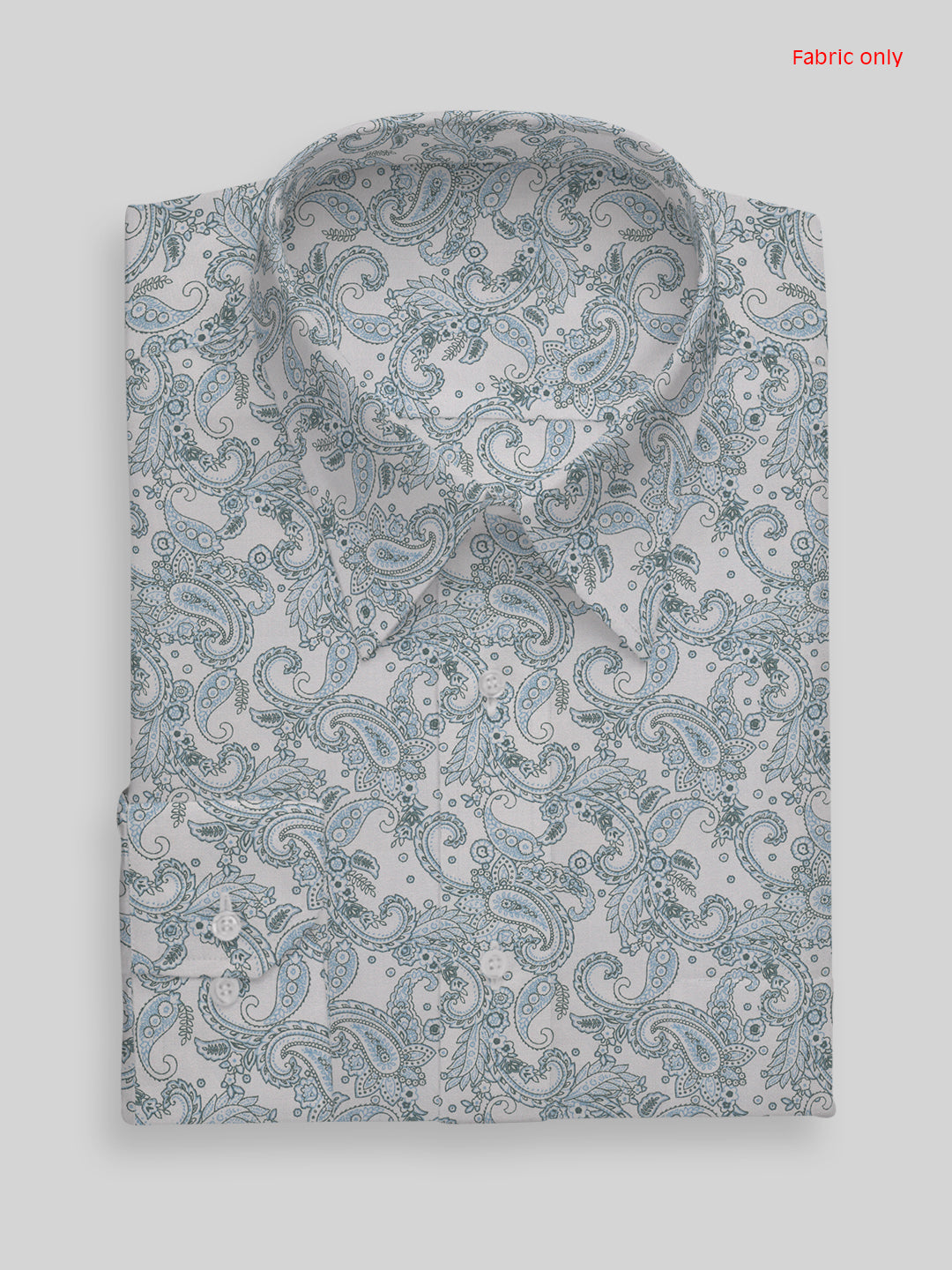 Men Cotton Rich Grey Printed Shirt Fabric Oslo Print