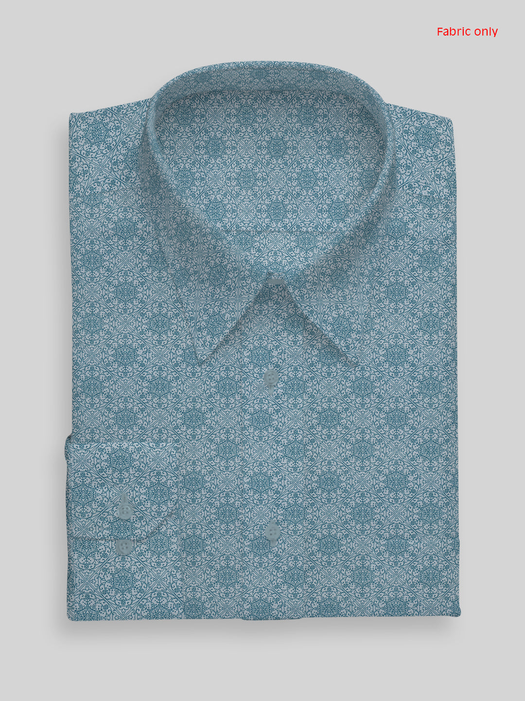 Men Cotton Rich Blue Printed Shirt Fabric Oslo Print
