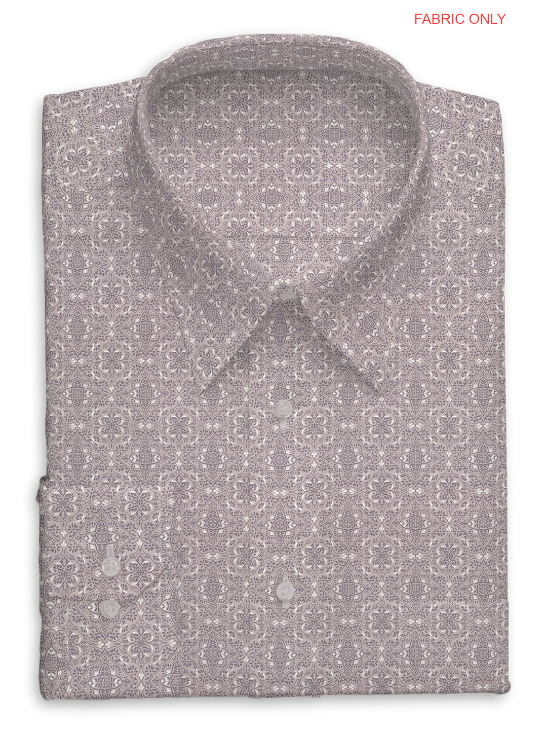 100% Cotton Grey Colour All-over Print Shirt Fabric Alpha