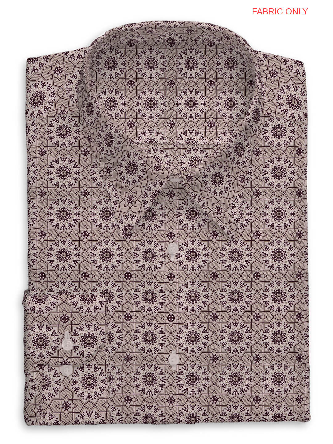 100% Cotton Purple with Grey Colour All-over Print Shirt Fabric Alpha
