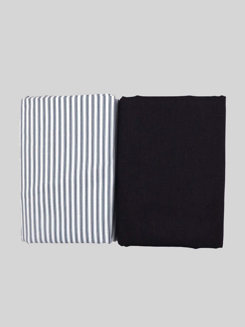 Cotton Striped Shirting & Suiting Gift Box Combo KK62
