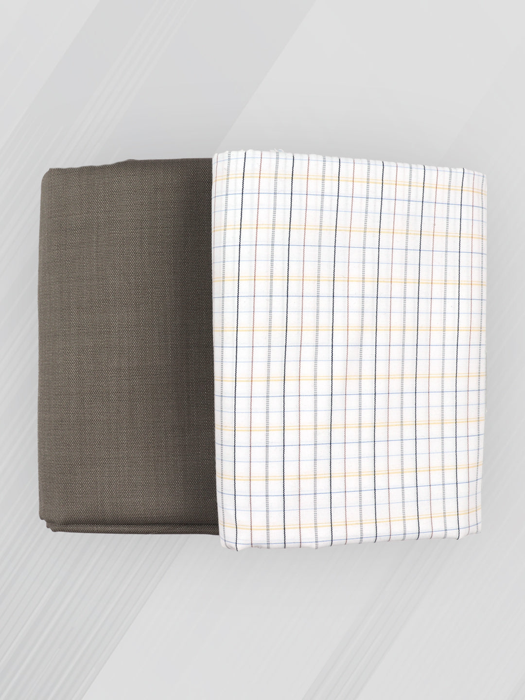 Men Cotton Checked Shirting & Suiting Gift Box KK135
