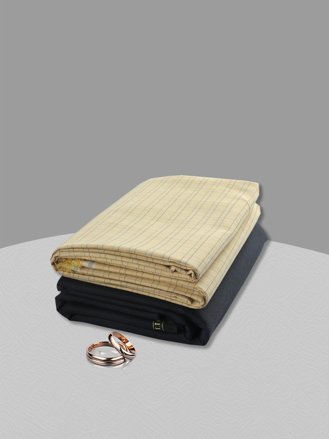 Men Cotton Checked Shirting & Suiting Gift Box KK110