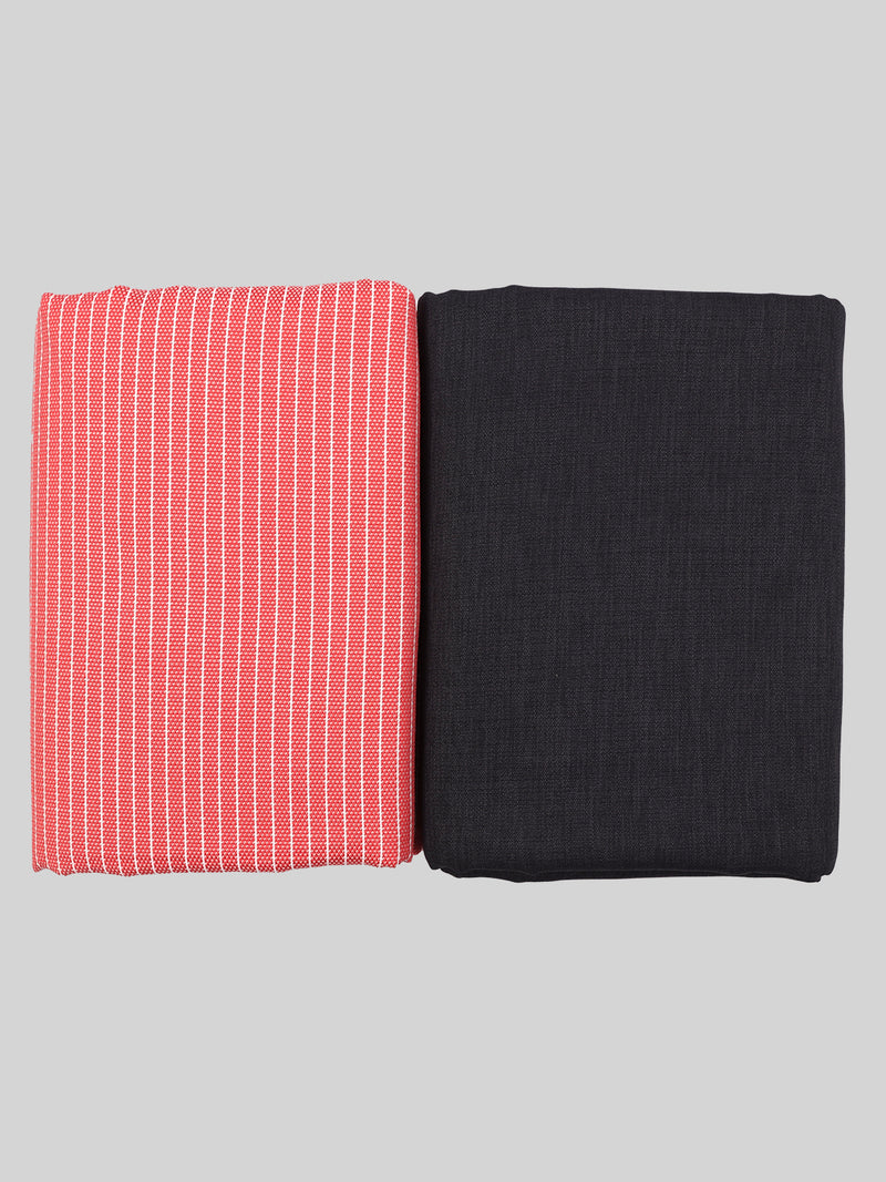Cotton Striped Shirting & Suiting Gift Box Combo KK60