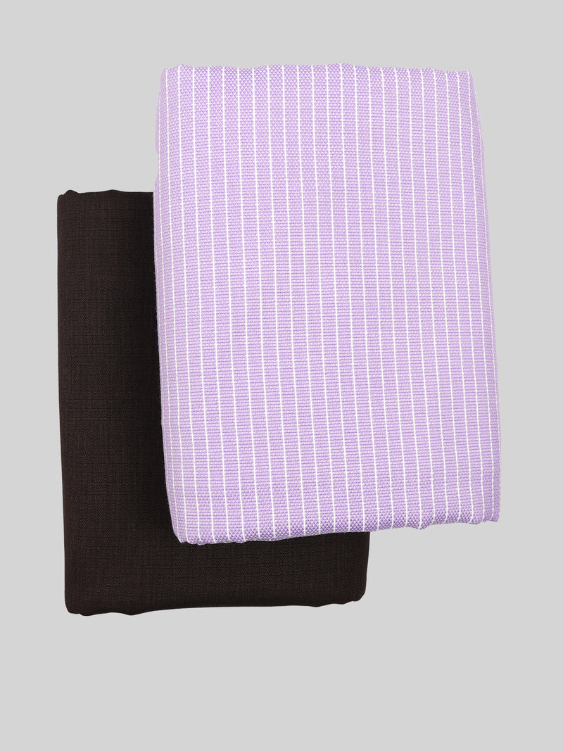 Cotton Striped Shirting & Suiting Gift Box Combo KK66
