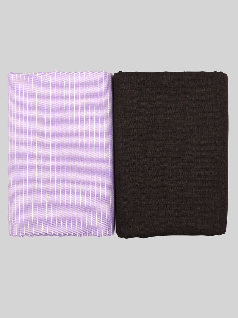 Cotton Striped Shirting & Suiting Gift Box Combo KK66