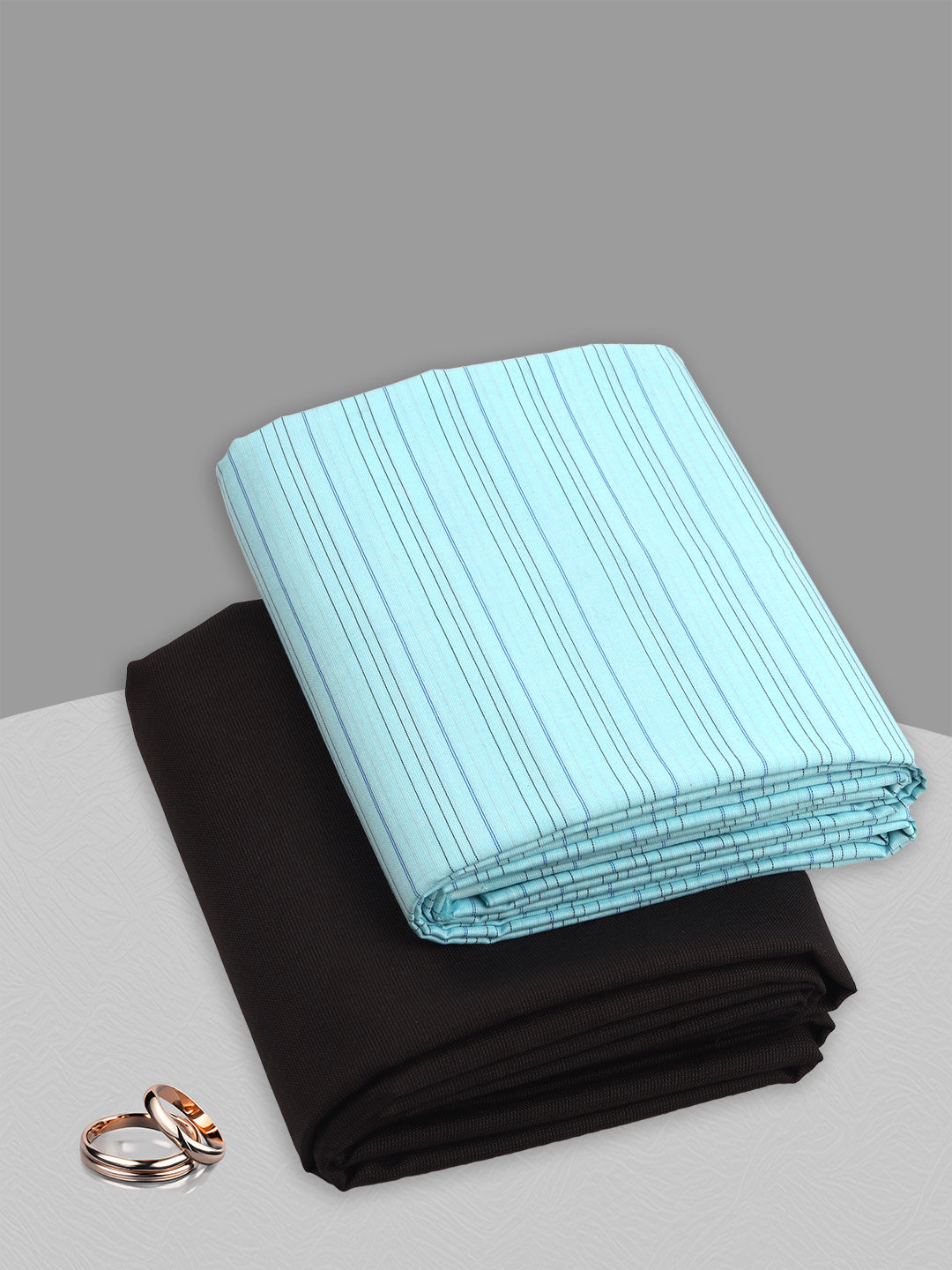 Cotton Blend Striped Shirting & Suiting Gift Box KK159