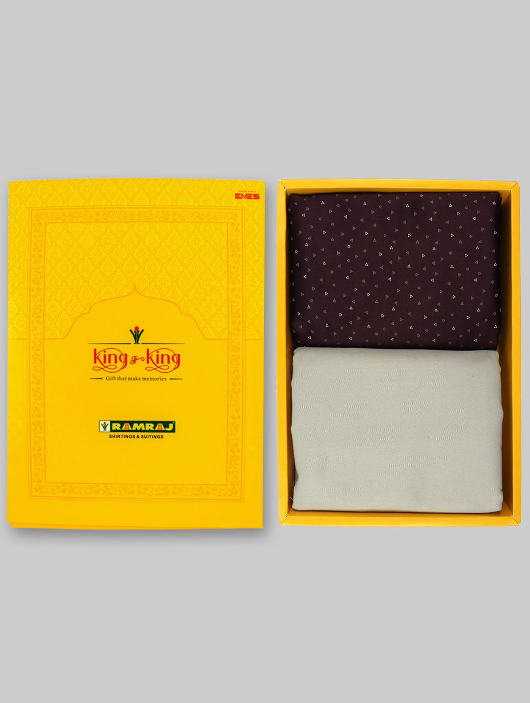 Men Cotton Printed Shirting & Suiting Gift Box KK124