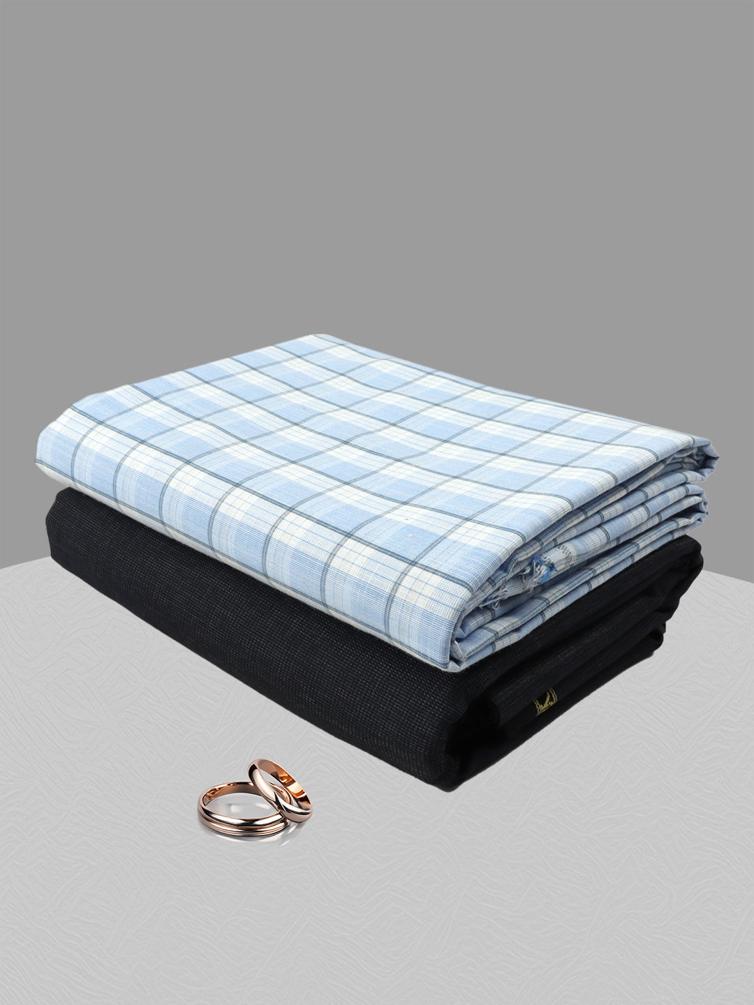 Men Cotton Checked Shirting & Suiting Gift Box KK115