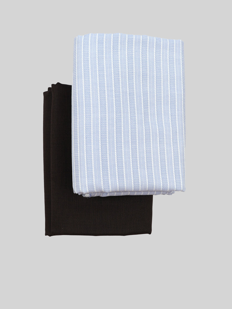 Cotton Striped Shirting & Suiting Gift Box Combo KK63