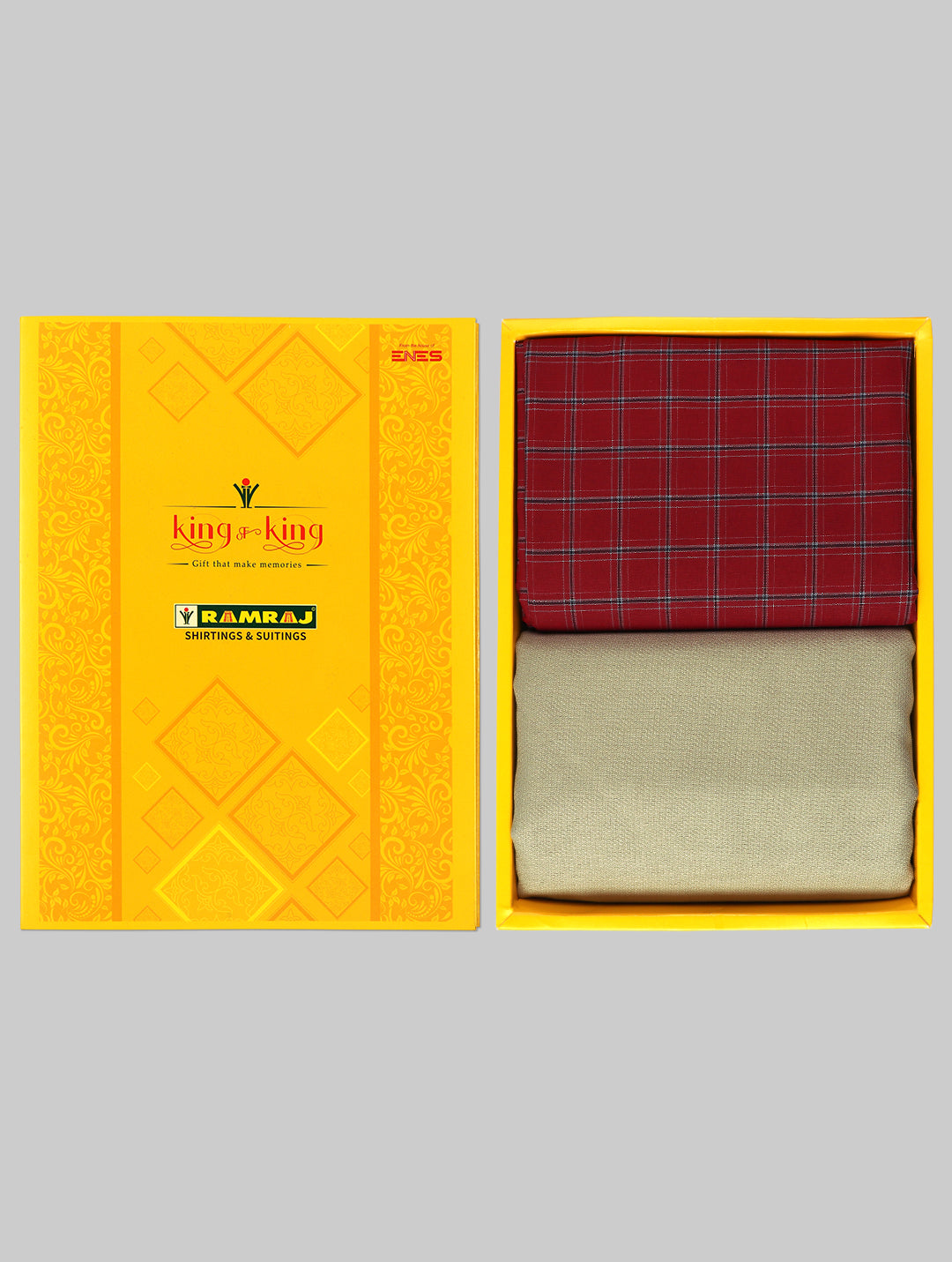 Cotton Checked Shirting & Suiting Gift Box Combo KK85