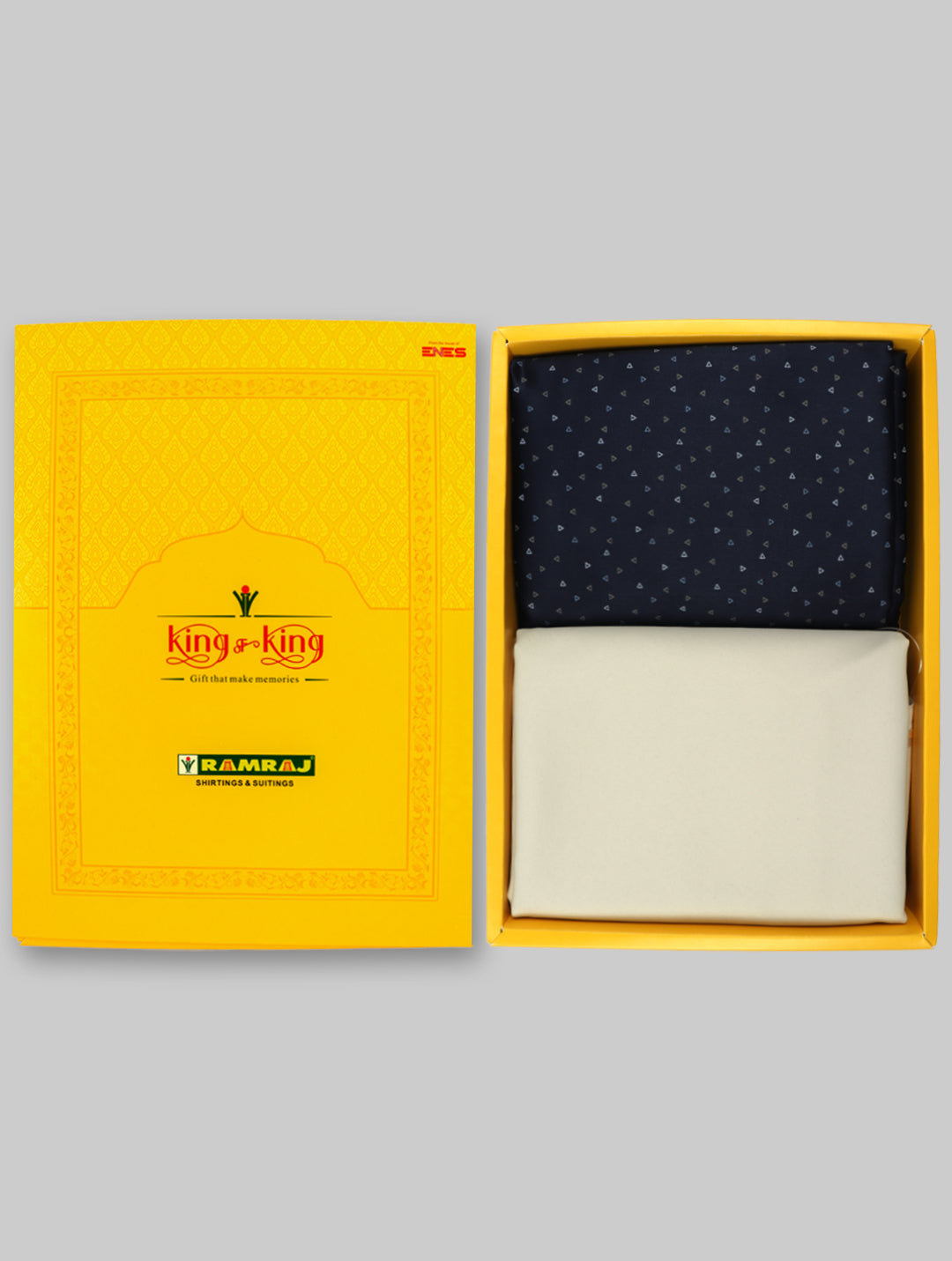 Men Cotton Printed Shirting & Suiting Gift Box KK122