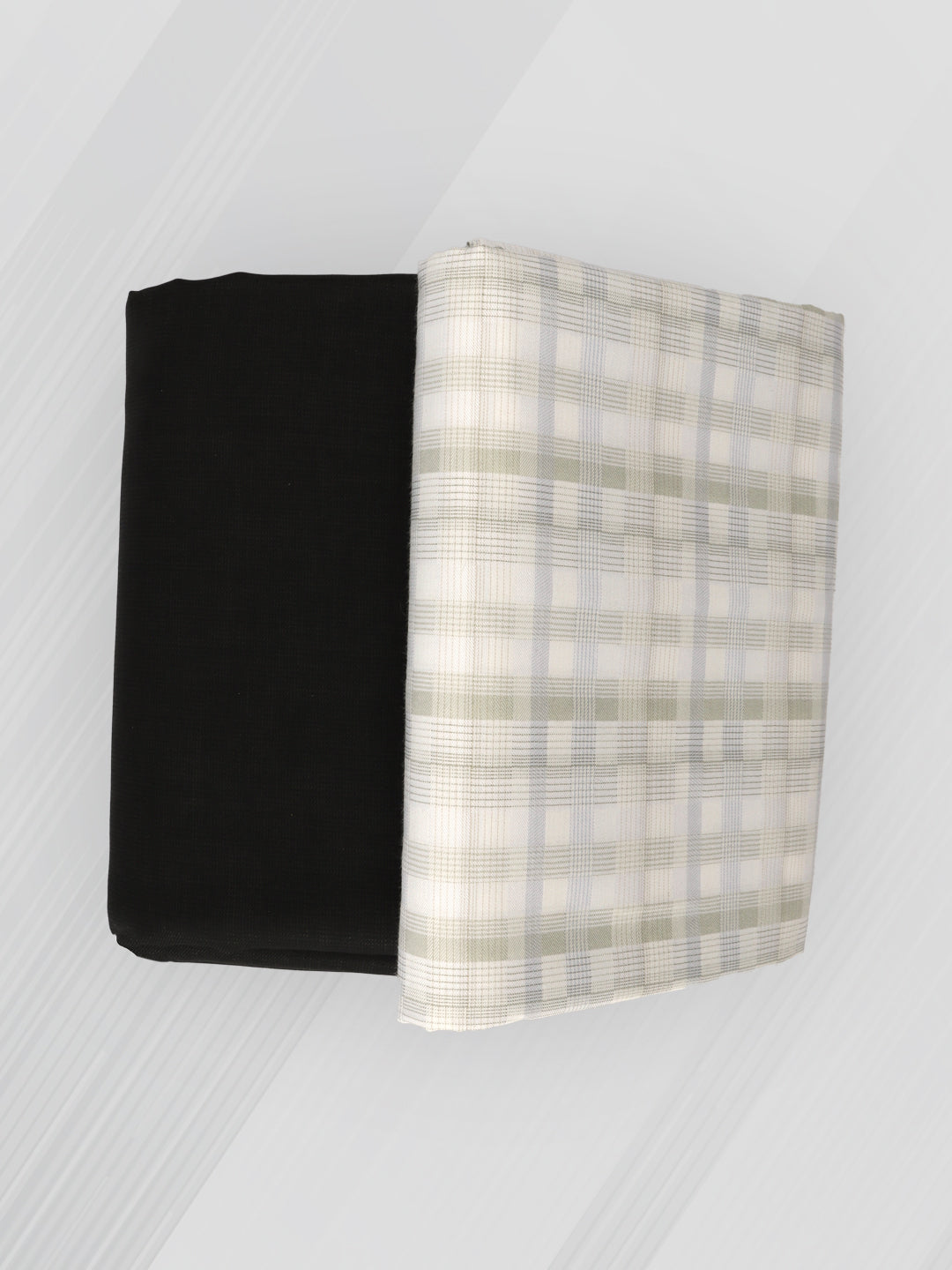 Men Cotton Checked Shirting & Suiting Gift Box KK116