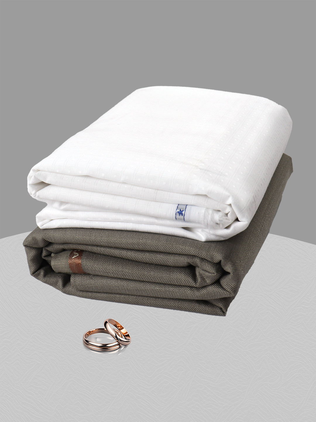 Men Cotton Self Design Shirting & Suiting Gift Box KK141