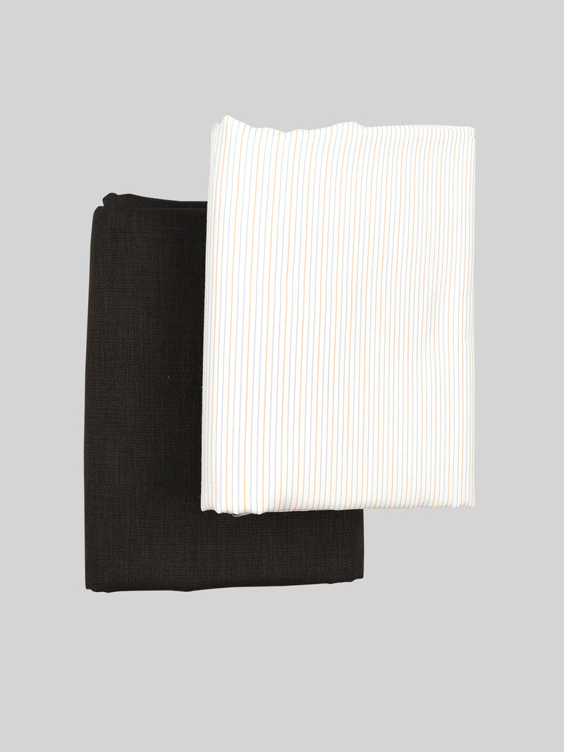 Cotton Striped Shirting & Suiting Gift Box Combo KK65