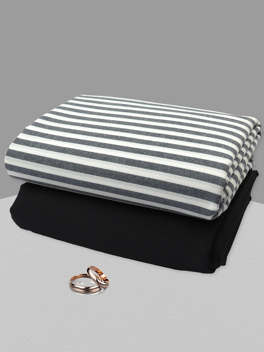Cotton Striped Shirting & Suiting Gift Box Combo KK120
