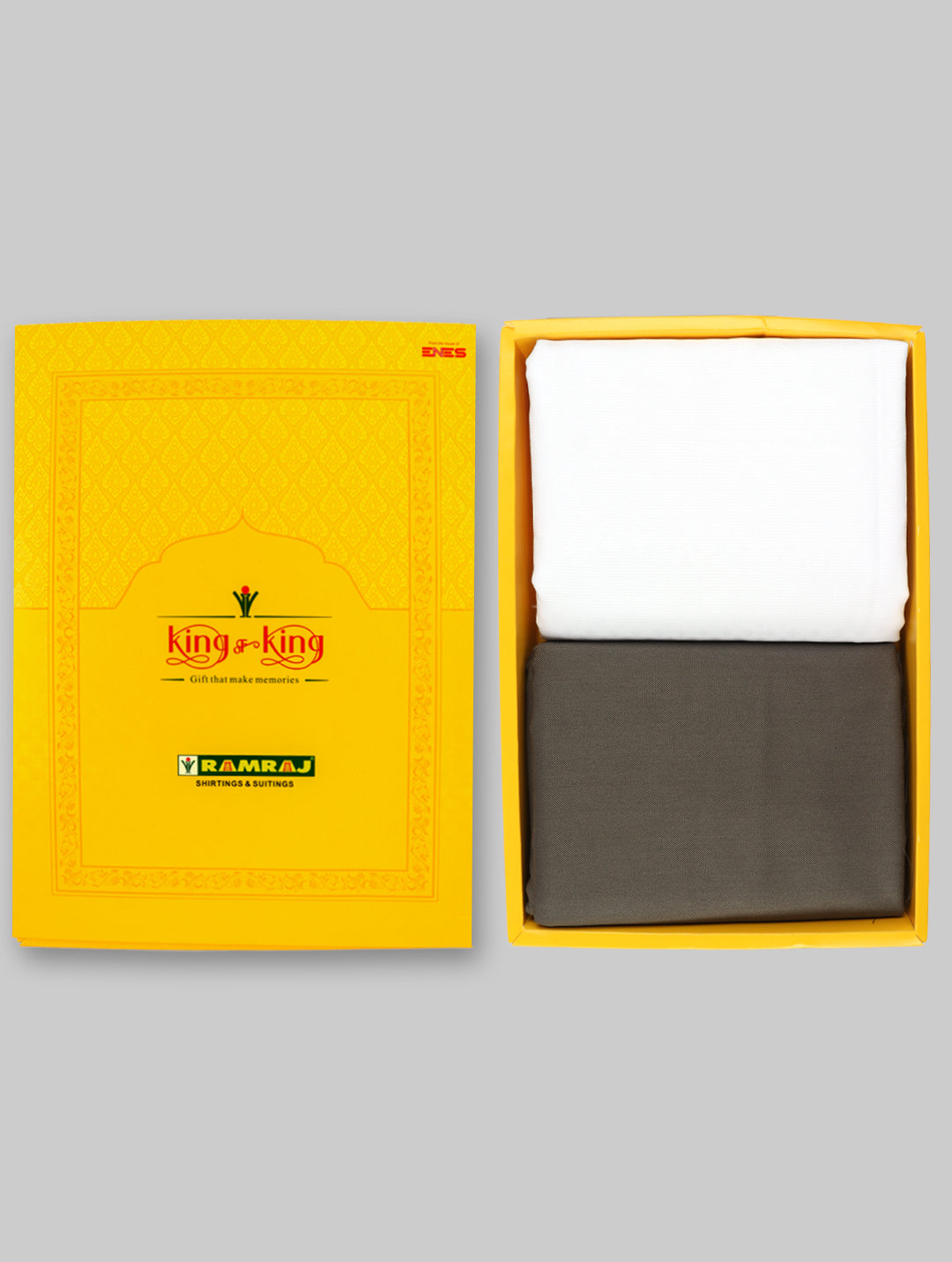 Men Cotton Self Design Shirting & Suiting Gift Box KK140