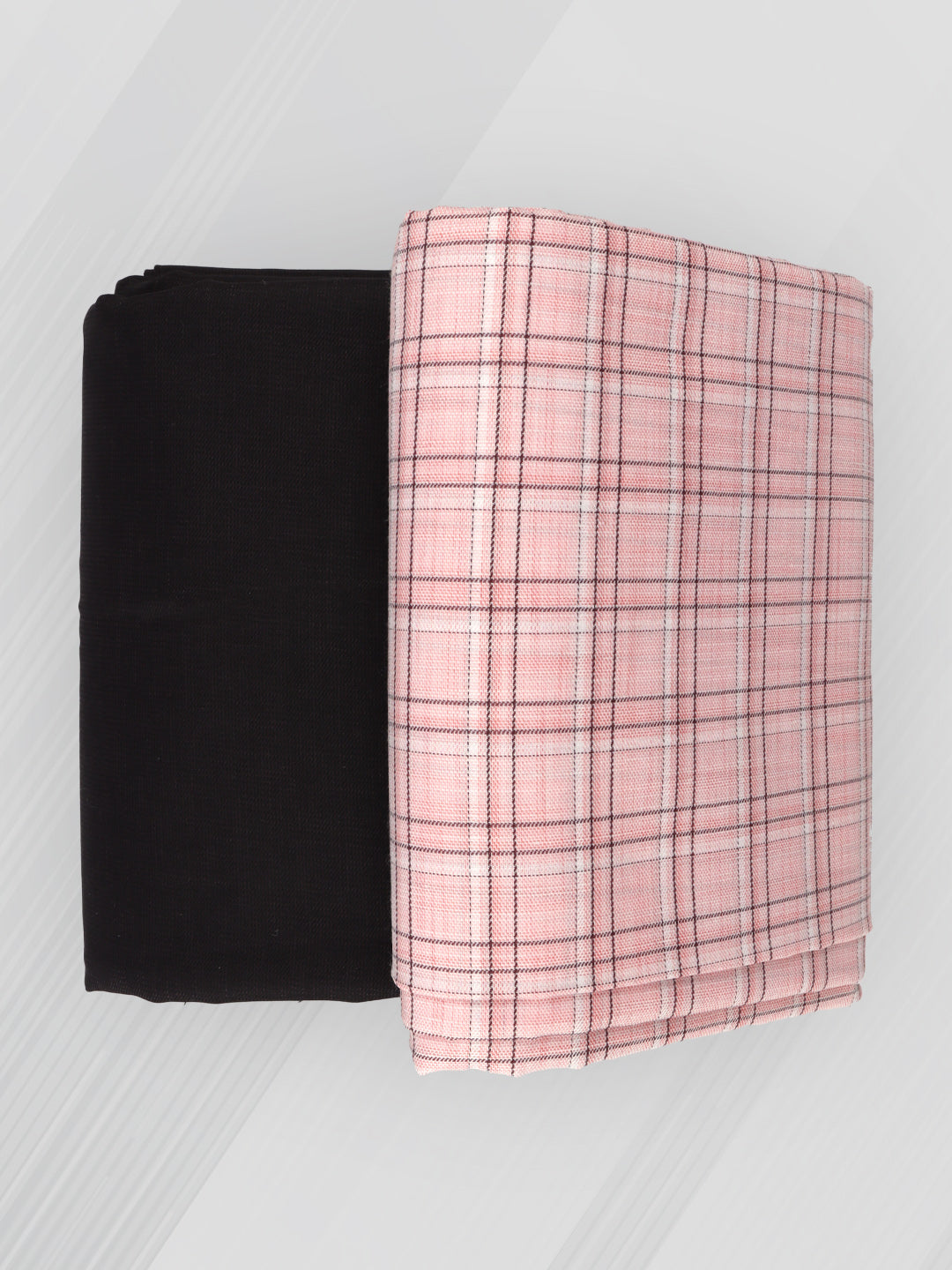 Men Cotton Checked Shirting & Suiting Gift Box KK118