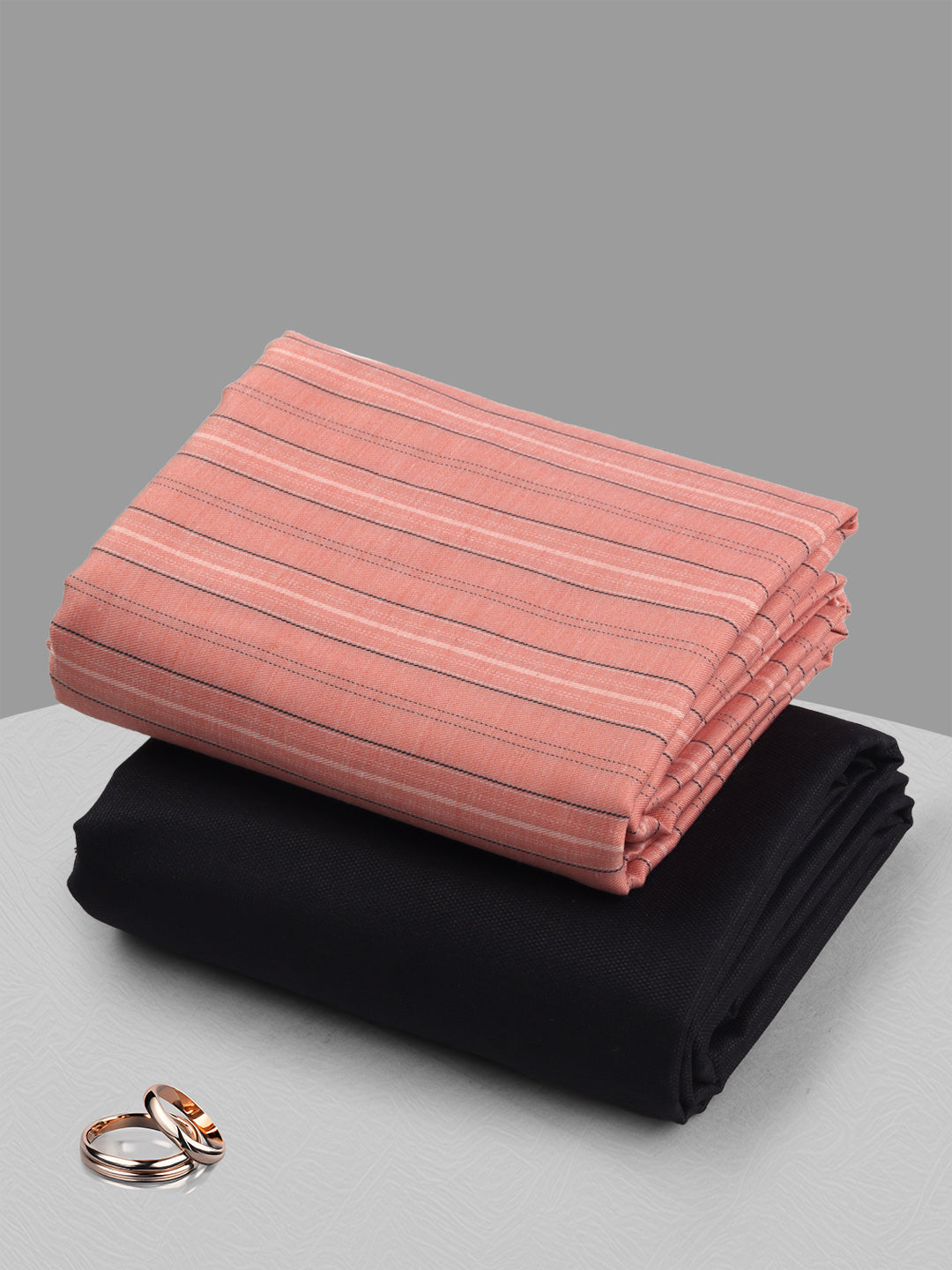 Cotton Blend Striped Shirting & Suiting Gift Box KK161