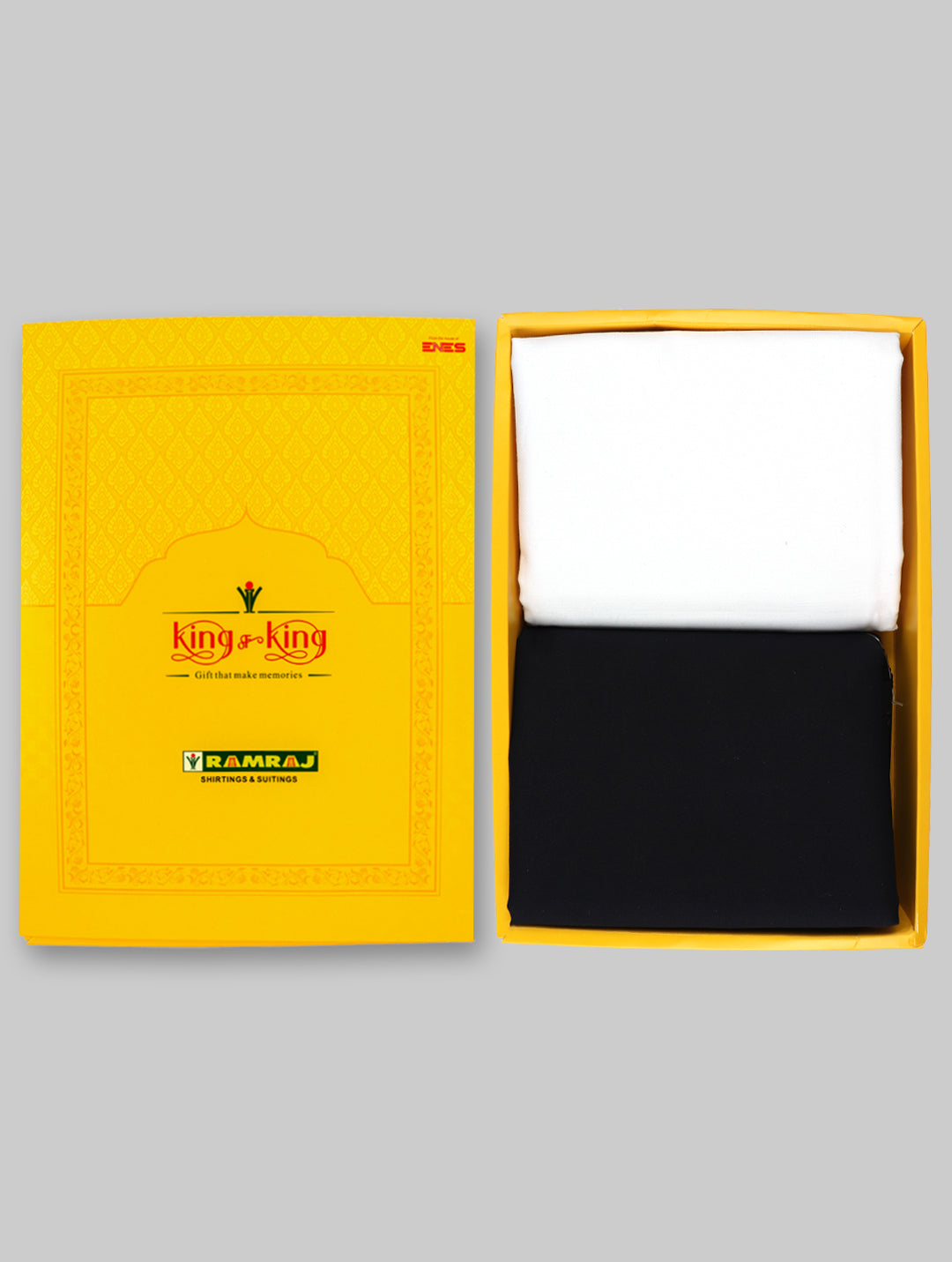 Men Cotton Self Design Shirting & Suiting Gift Box KK143