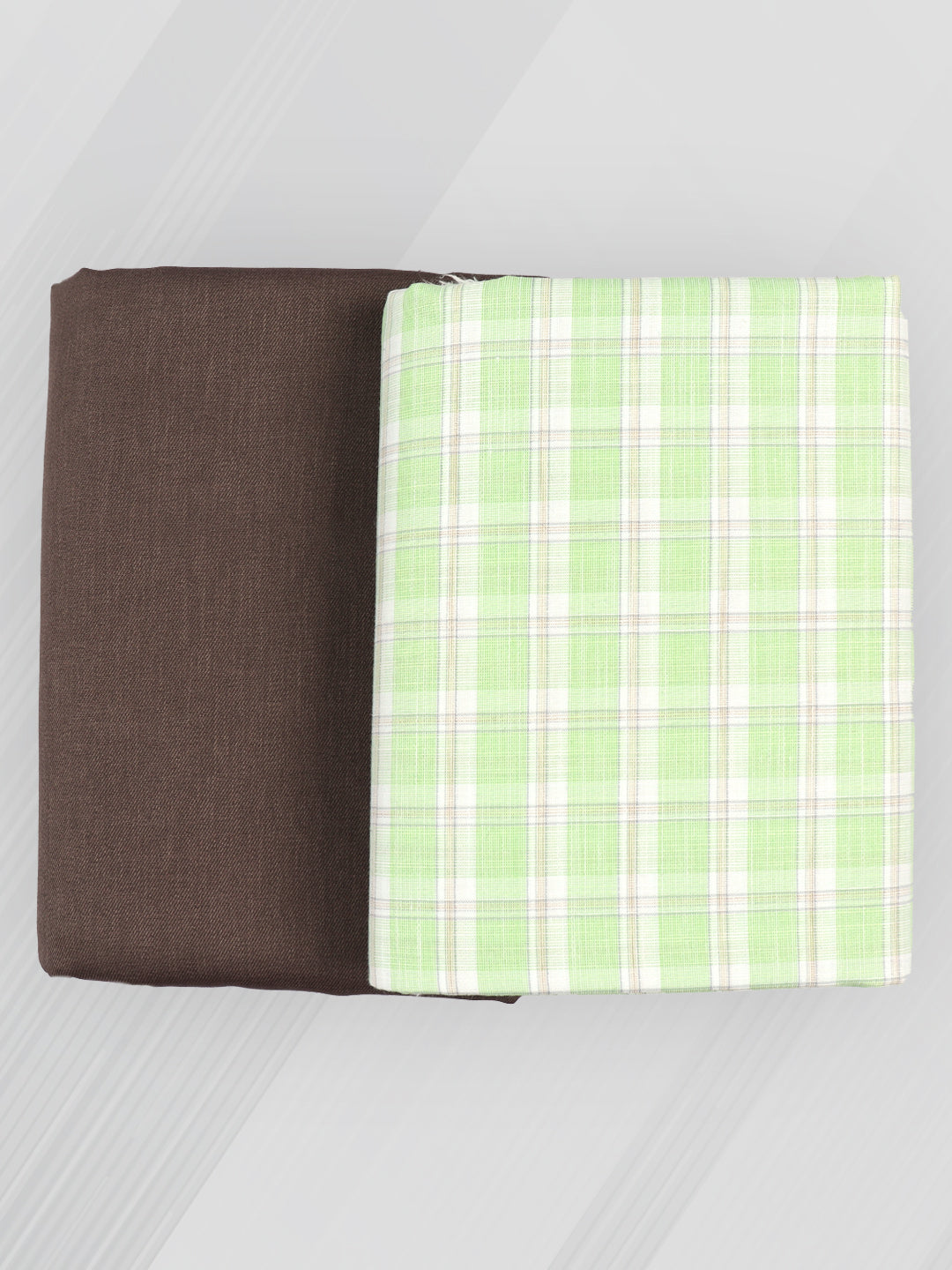 Men Cotton Checked Shirting & Suiting Gift Box KK139