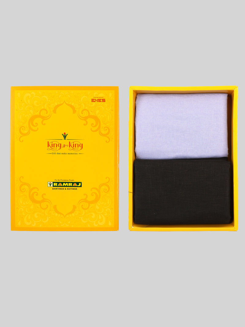Cotton Plain Shirting & Suiting Gift Box Combo KK71
