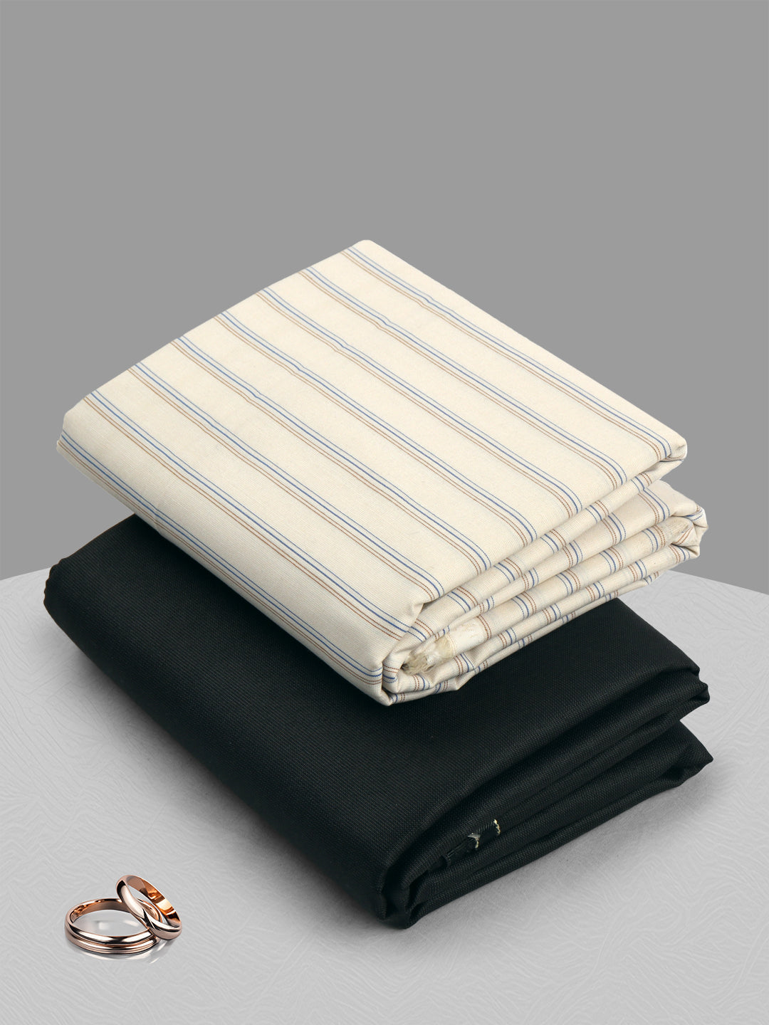 Cotton Blend Striped Shirting & Suiting Gift Box KK162