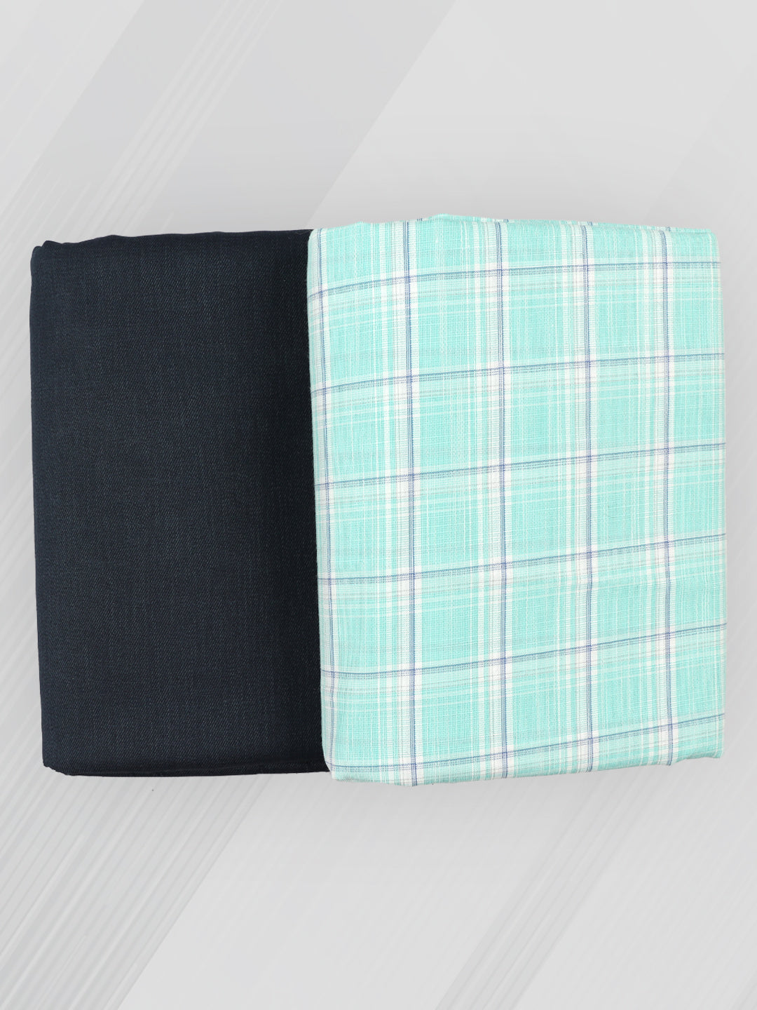 Men Cotton Checked Shirting & Suiting Gift Box KK132