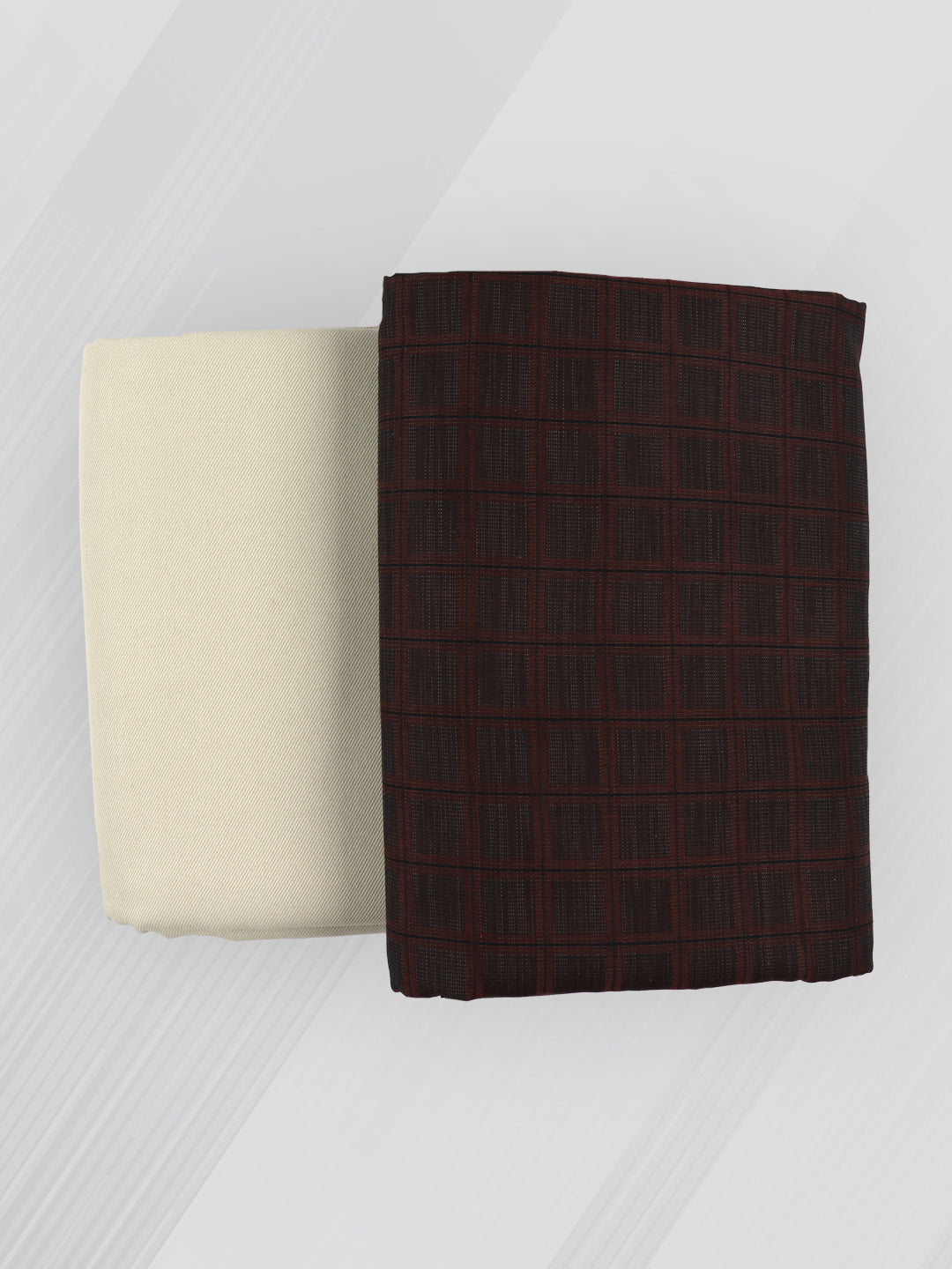 Men Cotton Checked Shirting & Suiting Gift Box KK136