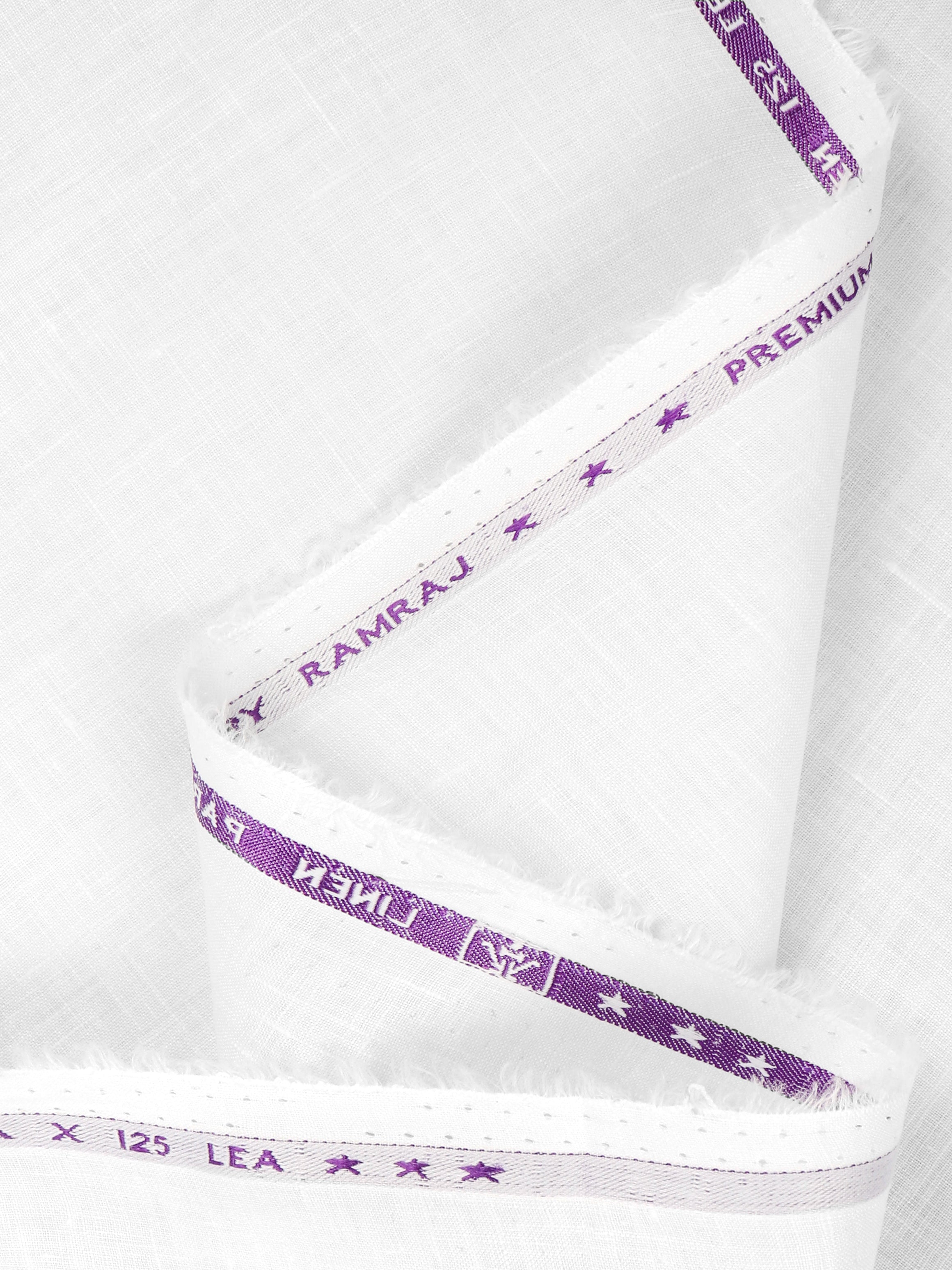 Men Premium Pure Linen White Shirt Fabric Linen Park Euro