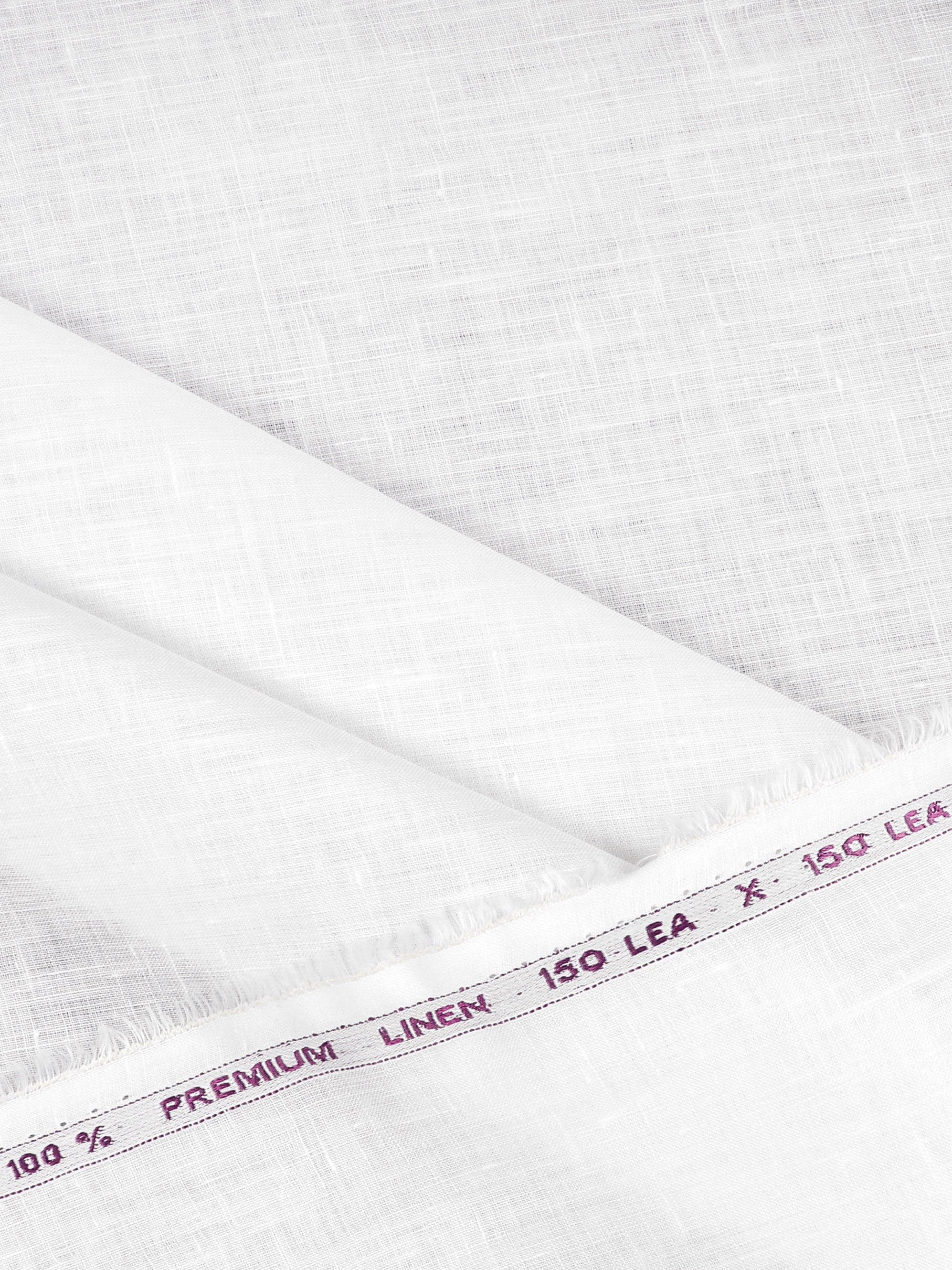 Men 100% Premium Pure Linen White Shirt Fabric Linen Park Turbo