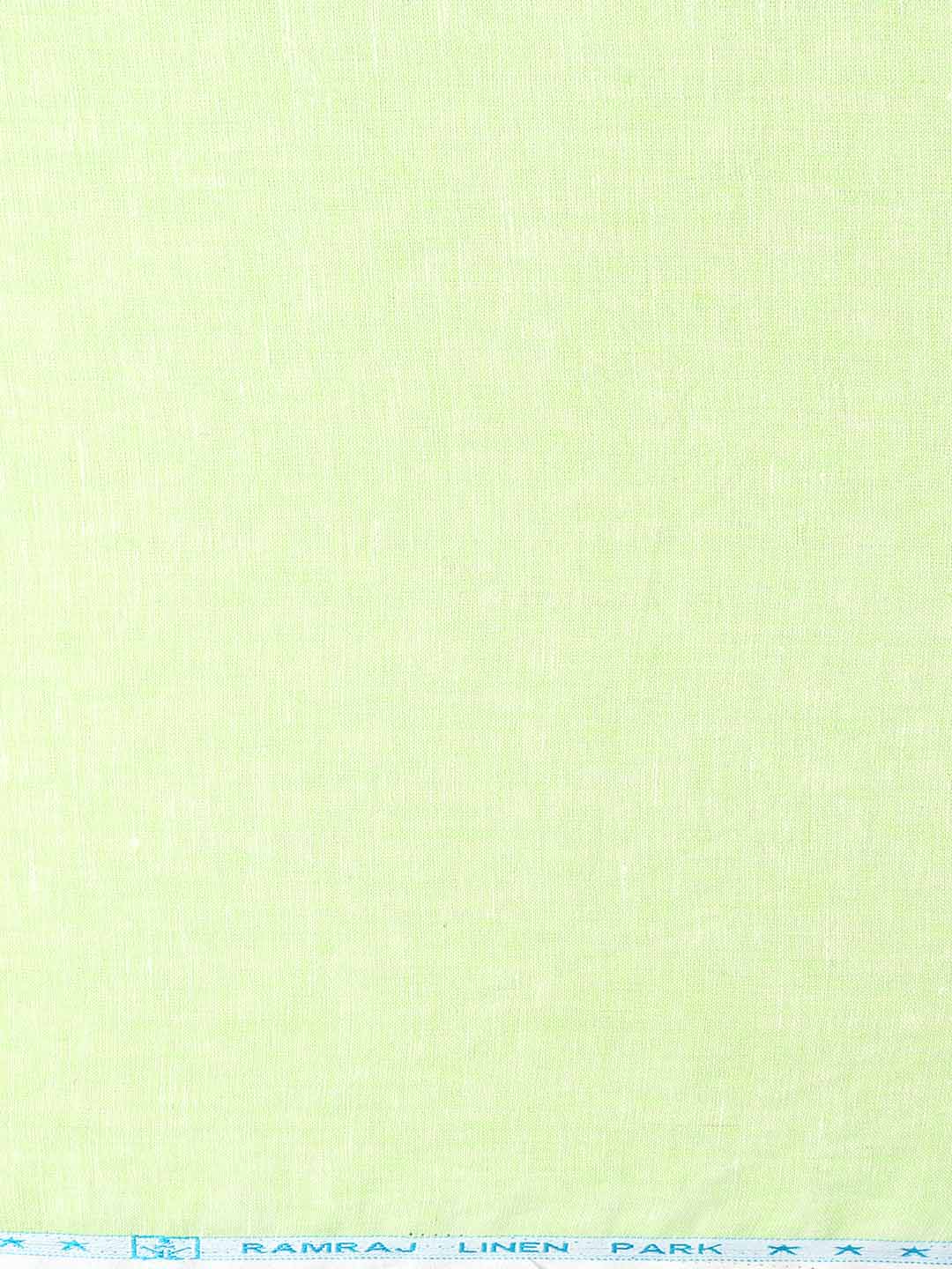 Pure Linen Self Design Pista Green Shirt Fabric Linen Park Legend