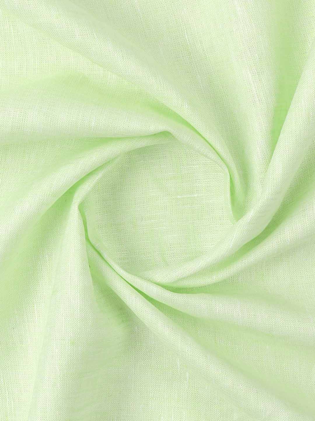 Pure Linen Self Design Pista Green Shirt Fabric Linen Park Legend
