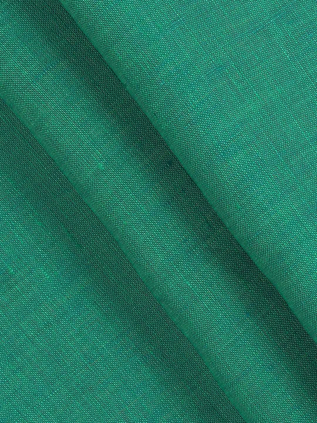 Men 100% Pure Linen Green Plain Shirt Fabric