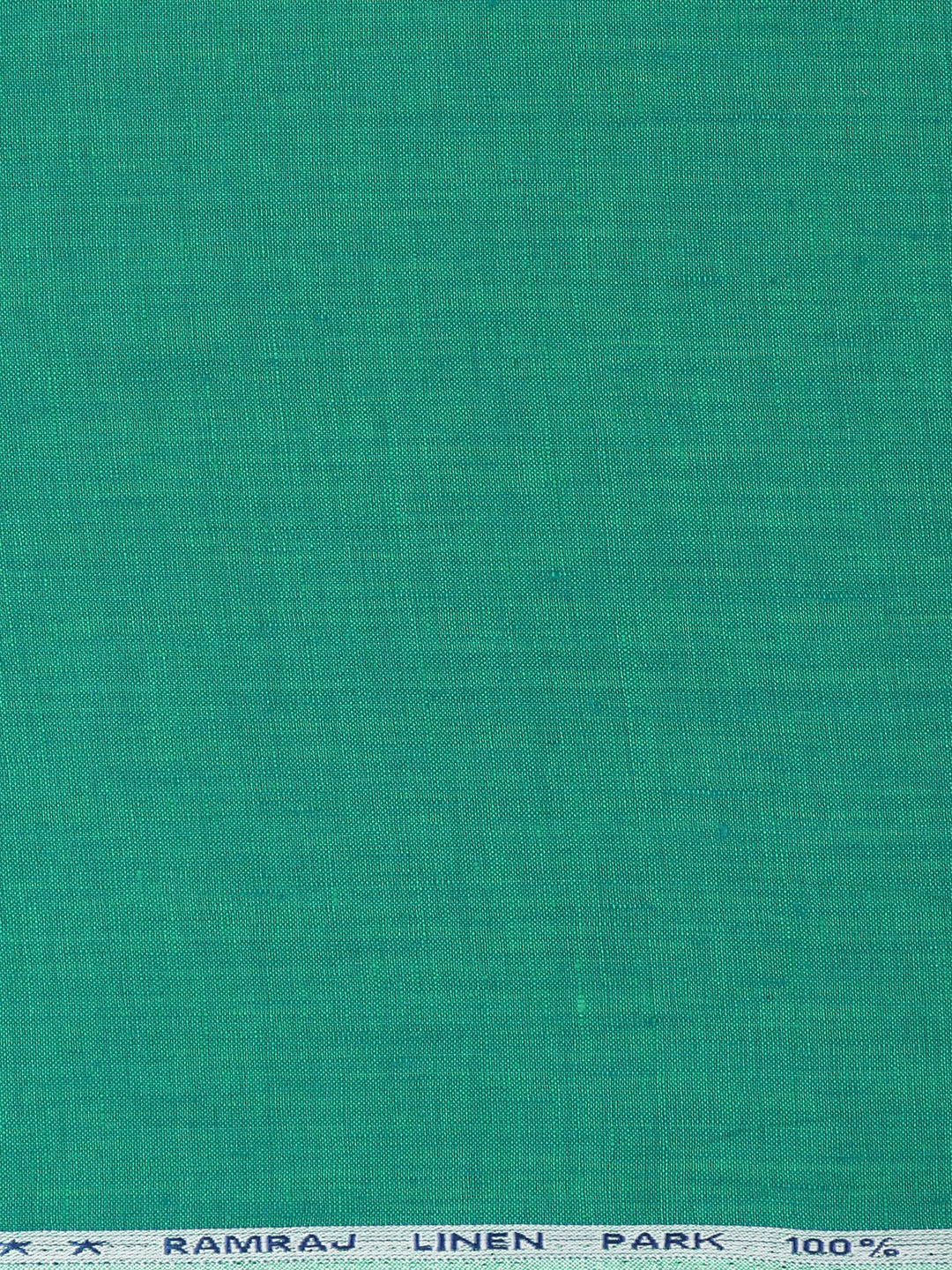 Men 100% Pure Linen Green Plain Shirt Fabric