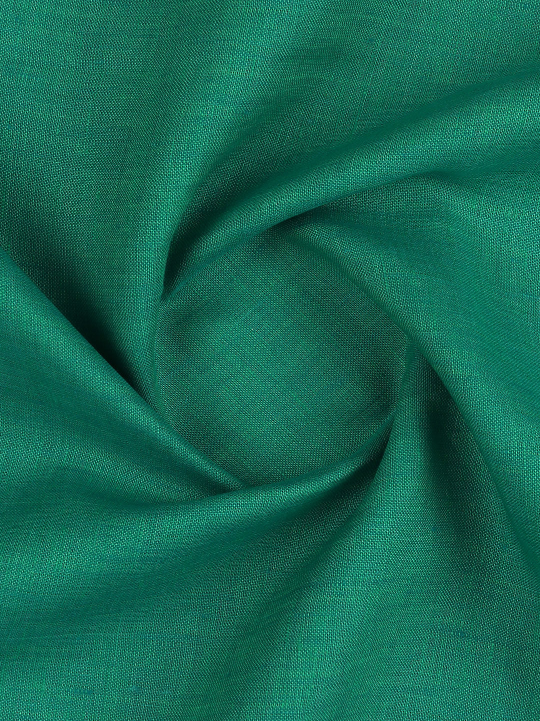 Men 100% Pure Linen Green Plain Shirt Fabric