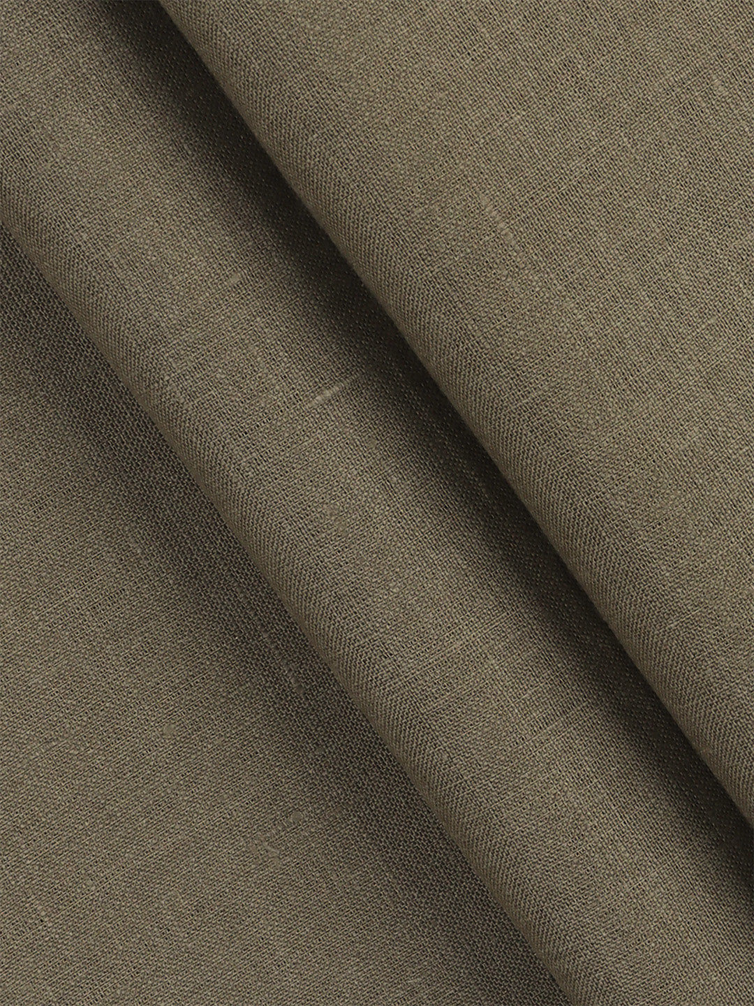 Pure Linen Self Design Olive Green Shirt Fabric Linen Park Legend